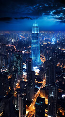 Obraz premium Smart city financial district and business center