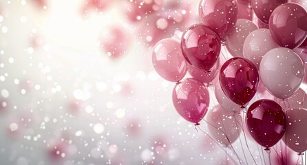Group of Colorful Balloons Floating in the Air - obrazy, fototapety, plakaty
