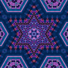 3d effect - hexagonal geometric mandala style graphic