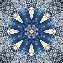 3d effect - abstract octagonal mandala style graphic - obrazy, fototapety, plakaty