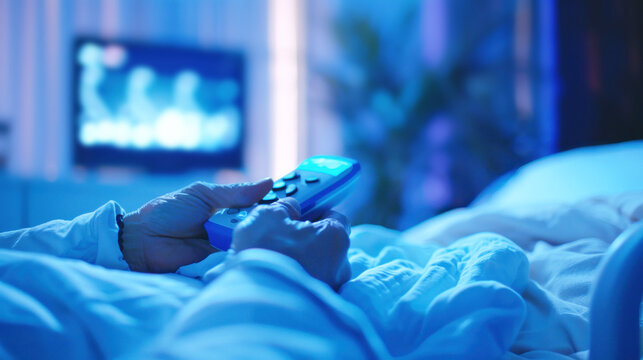 Patient using nurse call button in hospital representing immediate support