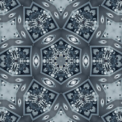 3d effect - abstract hexagonal mandala style graphic
