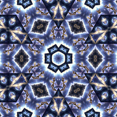 3d effect - abstract hexagonal mandala style graphic
