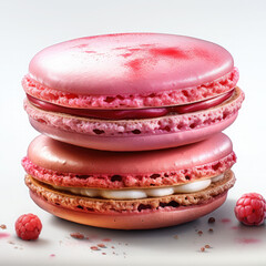 Watercolor French Macaron, clipart Illustration, Generative Ai