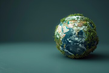 Fototapeta premium Green Moss Covering the Earths Surface. Generative AI