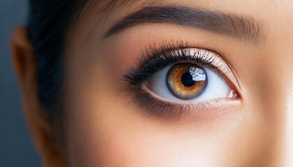 closeup of chinese woman s eyes