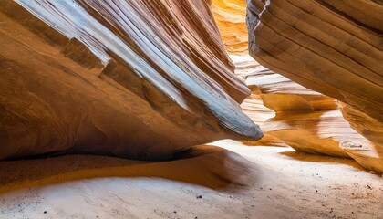 sandstone formation a rugged sandstone formation background with layers of sedimentary rock showcasing the passage of time and natural erosion - Powered by Adobe