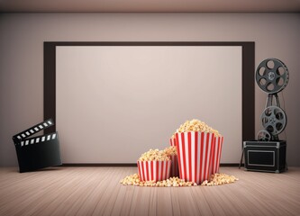 Popcorn on movie stage