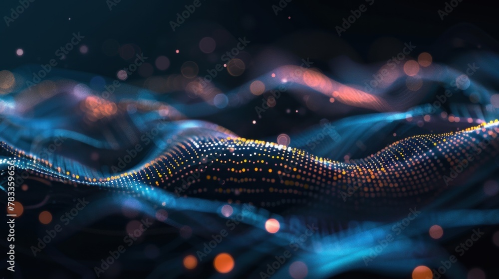 Poster abstract background with connecting dots and lines. connection structure. science background. futuri