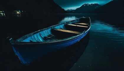 blue boat on water