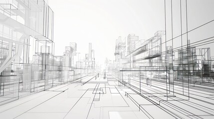 construction images, construction sites with tower cranes and skyscrapers