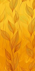 Yellow leaves on yellow background