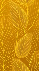 Close up of yellow background with leaves