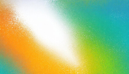 white green blue orange yellow , grainy noise grungy empty space or spray texture , a rough abstract retro vibe background template color gradient shine bright light