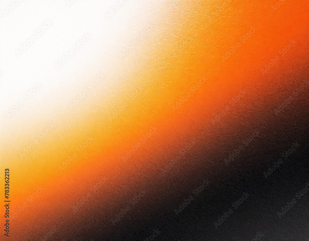 Poster white orange black , empty space grainy noise grungy texture color gradient rough abstract backgroun