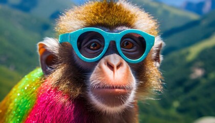 pop art monkey a colorful and unique digital artwork ai generative