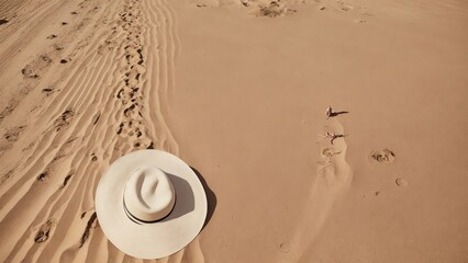 Fototapeta na wymiar paper on the sand