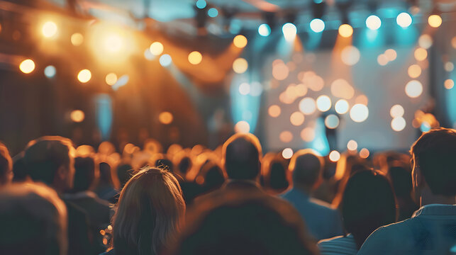 An audience of entrepreneurs at a startup event, 