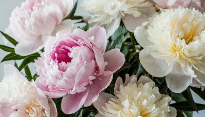 pale peonies abstract pattern pastel floral background closeup