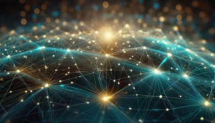 Fototapeta premium abstract healthcare network abstract depiction of a global healthcare network with interconnected nodes and data streams