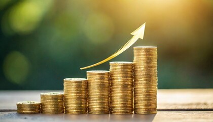 the symbolism of a golden financial chart rising steadily portraying the positive trajectory and lucrative nature of gold investments