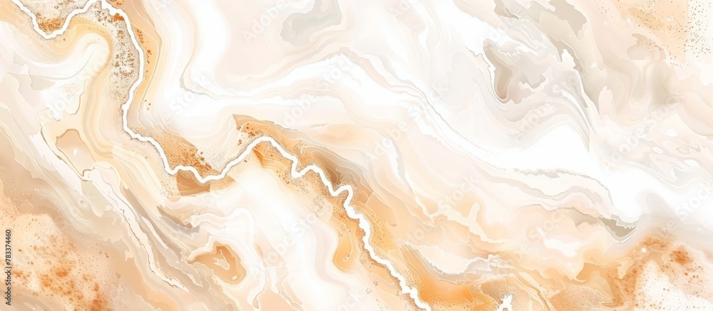 Poster brown and white colors create an intricate pattern on a close-up view of a marble surface