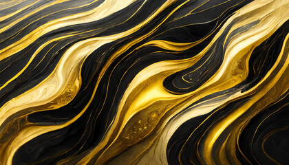 colorful black and gold bright colors abstract liquid marble texture background
