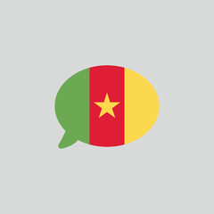 Cameroon flag language talk bubble