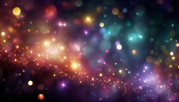 vector colorful sparkling background with lights and stars