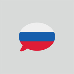 Russia Language Speech Bubble sign