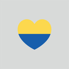 Ukraine Flag Heart Love sign