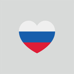 Russia Heart Love Flag sign