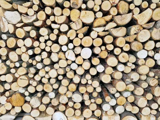 Möbelaufkleber Stack of Firewood © Tormod