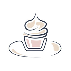 Cupcake line art
