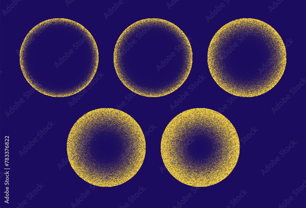 Aufkleber circle dot vector pattern background digital explosion. dot spray texture retro halftone grunge sphe