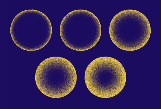 Circle dot vector pattern background digital explosion. Dot spray texture retro halftone grunge sphere.