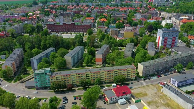 Housing Estate Nysa River Klodzko Osiedle Aerial View Poland