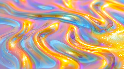 Retrofuturistic Psychedelic Rainbow Glue Visualization
