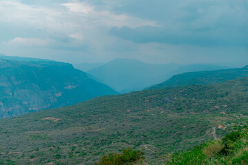 Fototapeta na wymiar landscape of the chicamocha canyon in the department of santander colombia