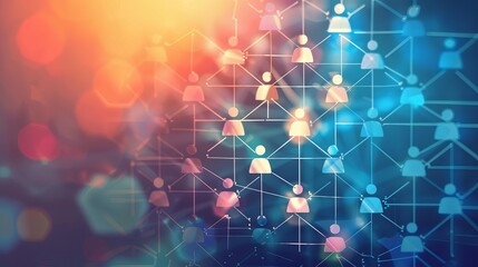 hierarchical organization chart with team and employee structure business process workflow automation flowchart abstract background