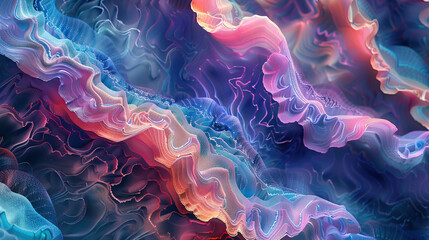 Metamorphic Symphony: An abstract background that evokes the concept of metamorphosis, with layers of organic patterns and evolving colors, representing transformation and change - obrazy, fototapety, plakaty