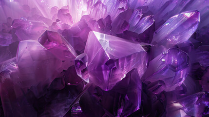 Amethyst Aura: Mysterious Violet and Lavender Cast in an Ethereal Glow - obrazy, fototapety, plakaty