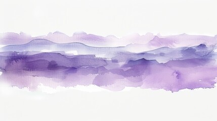 Bold horizontal purple brush strokes on a white canvas displaying texture and abstraction. Artistic background with dynamic watercolor painting elements. - obrazy, fototapety, plakaty
