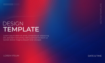 Stylish Blue Red and Navy Gradient Background for Various Projects - obrazy, fototapety, plakaty