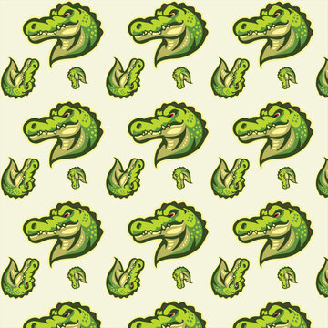 Crocodile pattern design in illustration