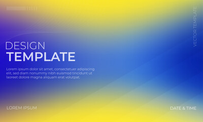 Captivating Blue Yellow and Indigo Gradient Background Design - obrazy, fototapety, plakaty