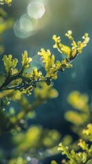 Green seaweed underwater.