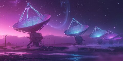 huge antennas looking into space Generative AI