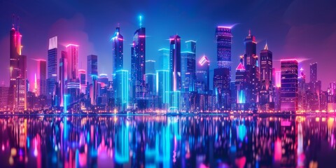 skyscrapers of a big city Generative AI