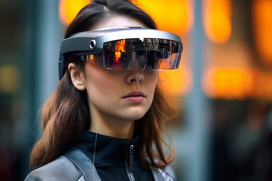 
It seems like you're referring to smart glasses, augmented reality (AR) goggles, or virtual reality (VR) devices that overlay digital information onto the user's field of view. 